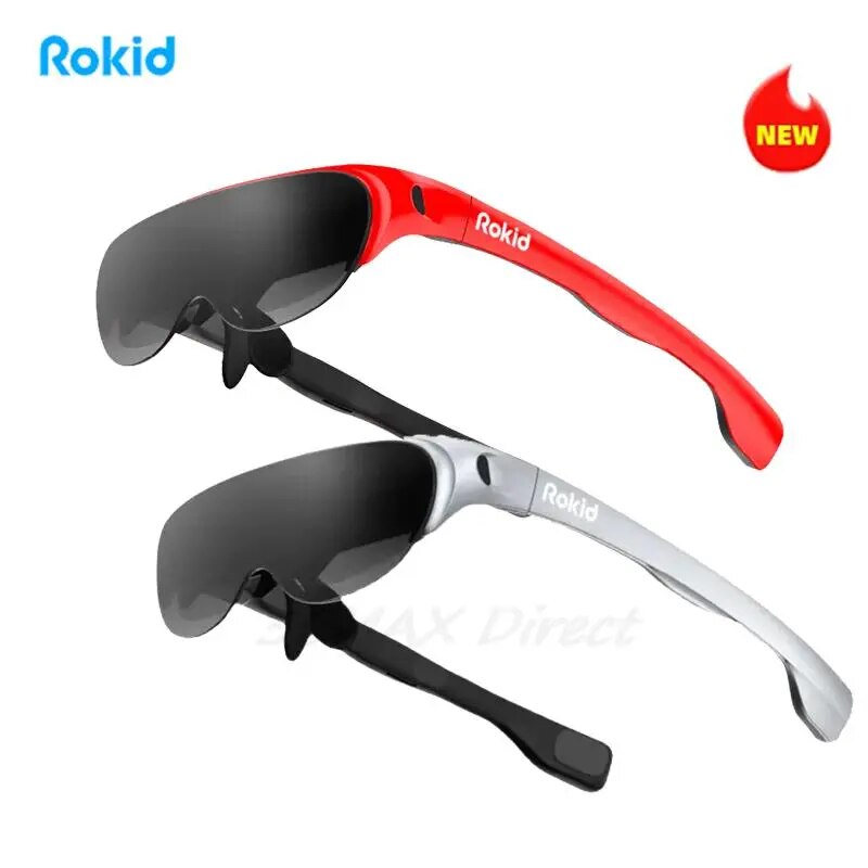 Kunyun Rokid Air 3D AR Glasses Foldable VR Smart Glasses 120\" Screen 1080P OLED Dual Display 43°Fov 55PPD Home Game Viewing Device ราคา  5,974 บาท*ส่งฟรี