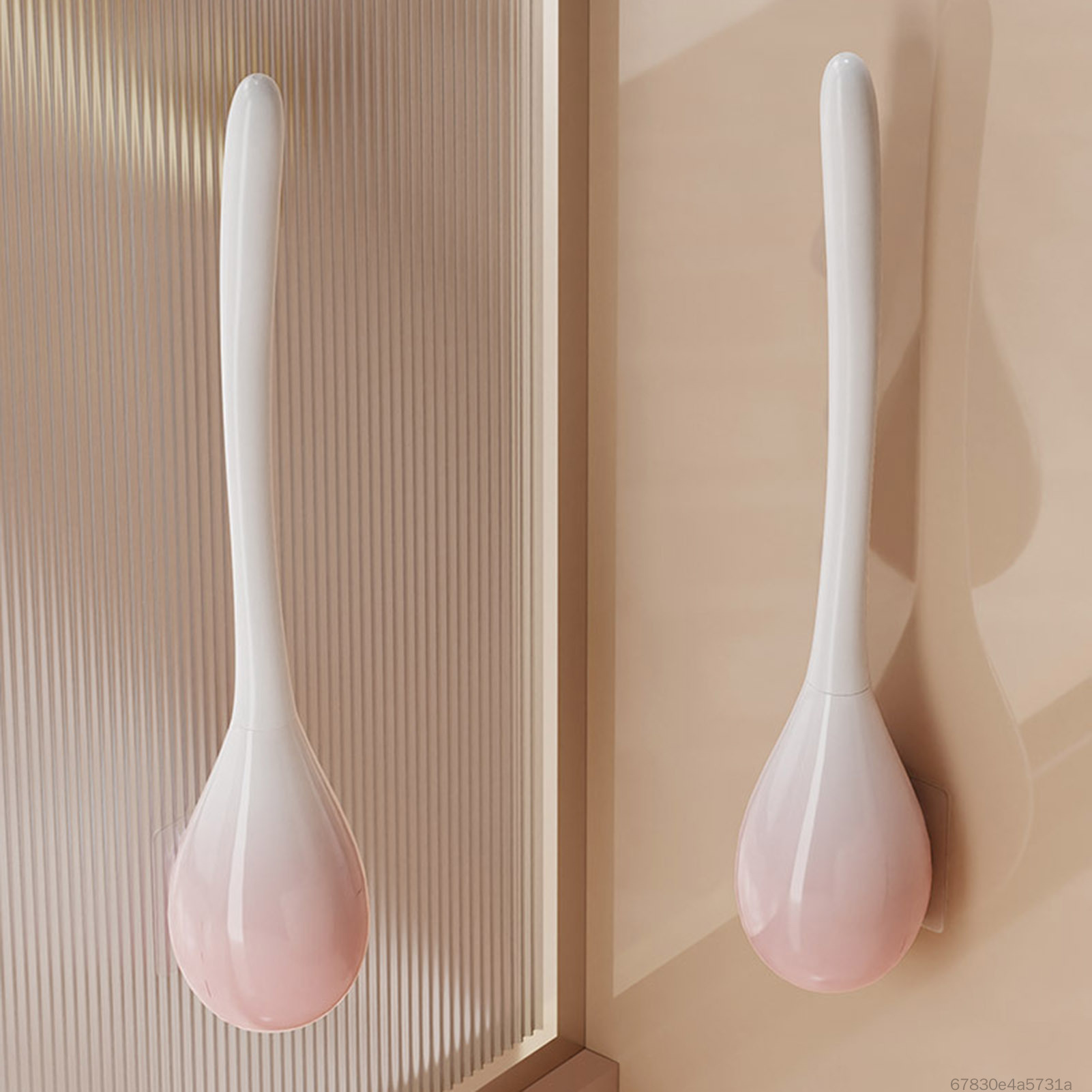 Toilet Cleaning Brush Wall Mounted Toilet Scrubber Without Drilling for Bathroom Kitchen Cleaning DAR-VN