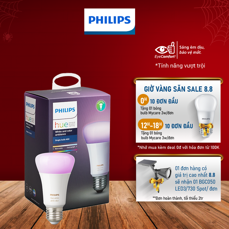 Bóng đèn Philips 16 triệu màu Hue WhiteAmbiance