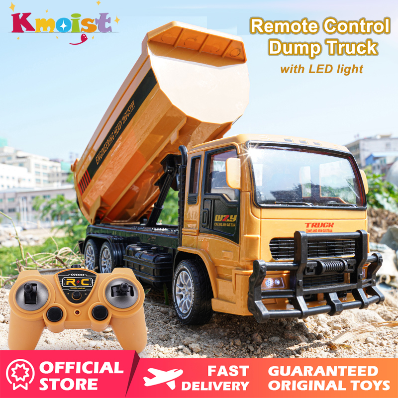 Kmoist rc xe ben đồ chơi 2.4g 6-điều khiển từ xa đồ chơi xe xây dựng đồ chơi cho trẻ em món quà sinh nhật xe điều khiển từ xa lớn rc xe tải tự dỡ đồ chơi