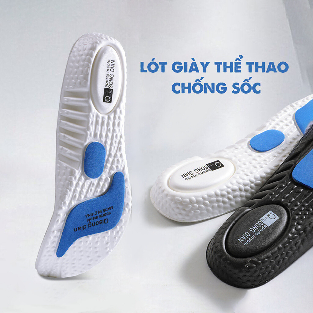Lót giày thể thao chống sốc, siêu êm chân, cho vận động mạnh, hấp thụ tác động lên bàn chân dành cho Nam Nữ