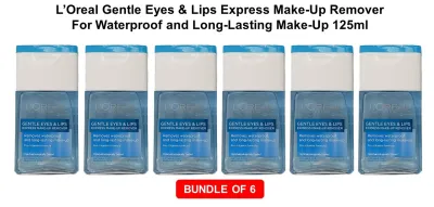 [BUNDLE OF 6] L'OREAL GENTLE EYES & LIPS EXPRESS MAKE UP REMOVER FOR WATERPROOF AND LONG-LASTING MAKE UP 125ML RELBE BEAUTY