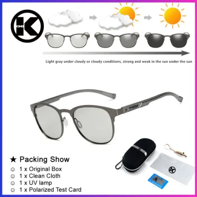 Men Pilot Polarized Photochromic Sunglasses Aluminium Magnesium Frame Sun Glasses For Male Driving Goggles UV400
