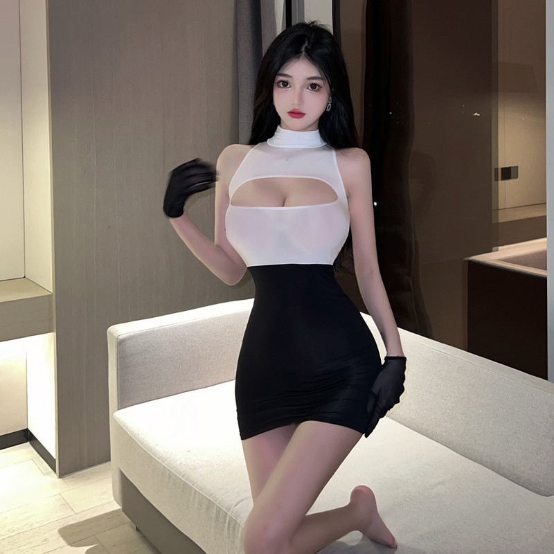 Nội y cỡ lớn, trang phục thư ký, hở ngực sexy, cô gái cay, chạm khoét, ôm dáng vừa vặn, mông cực Ngắ