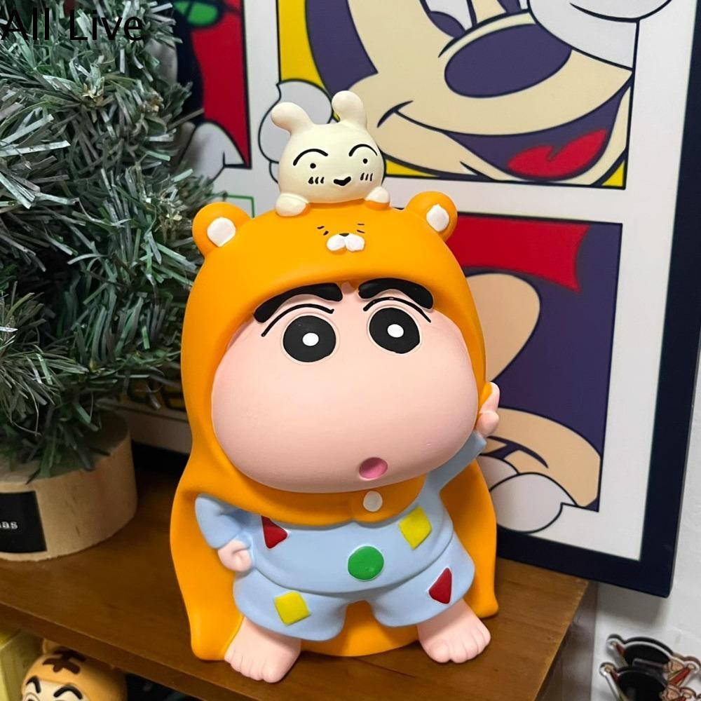 ALL LIVE Bể tiết kiệm Heo đất Shin-Chan bút chì màu Siêu nhân Áo choàng Hộp đựng tiền bút chì Shin c