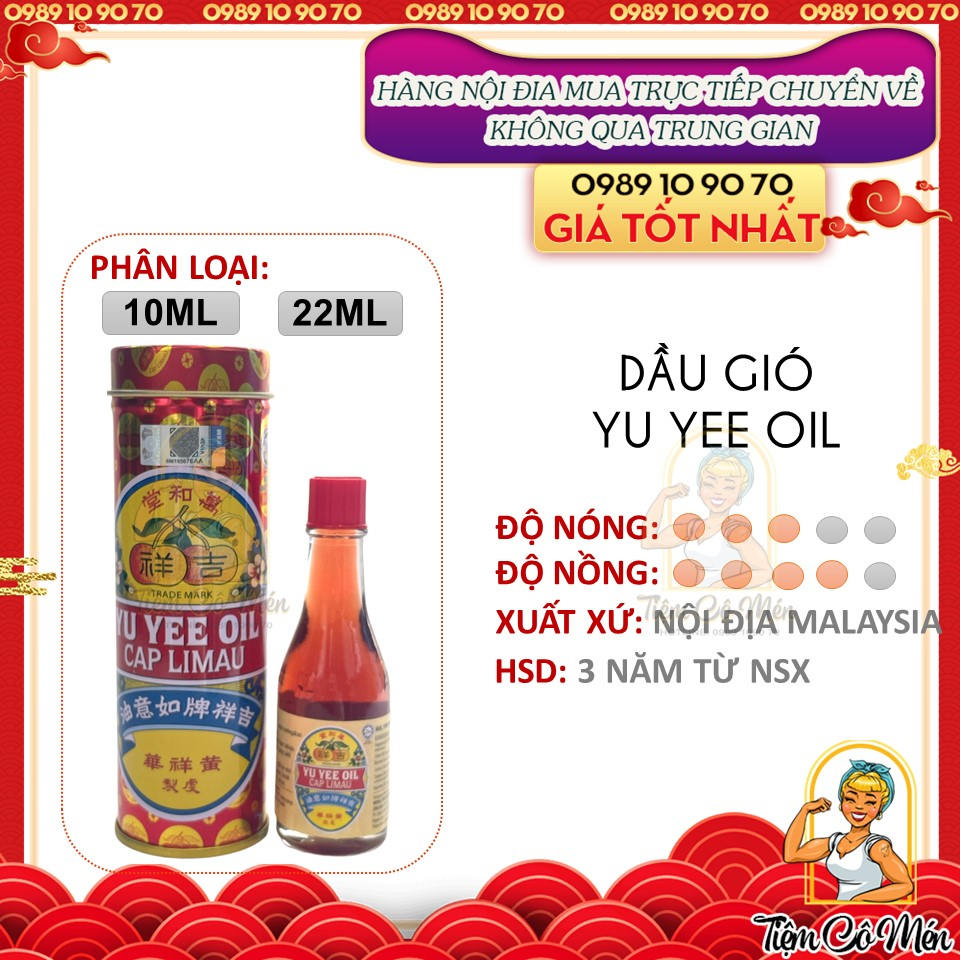 Dầu yu yee oil cap limau malaysia - đủ size - 10ml/22ml