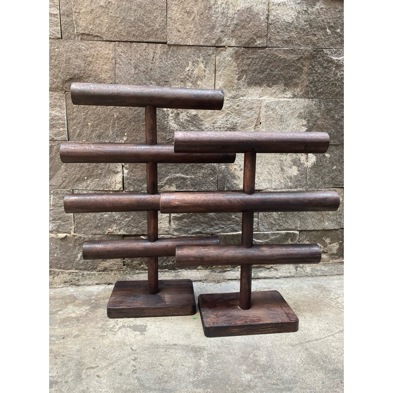  Giá treo đồng hồ Kệ vòng tay chữ T nhiều tầng bằng gỗ cao cấp 