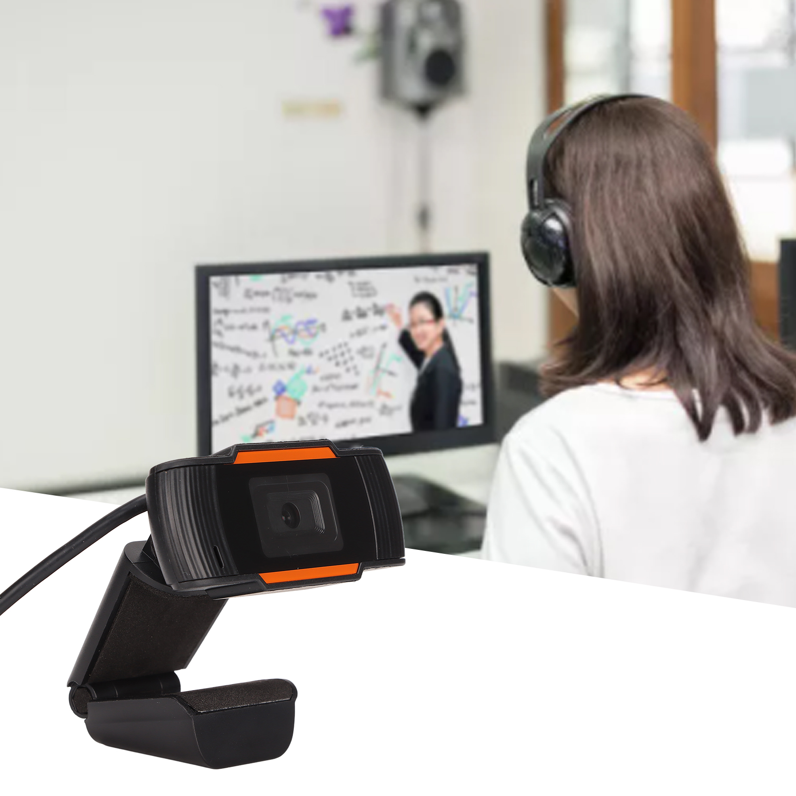 Thiết kế xoay Webcam Webcam độ nét cao với micrô cho lớp học trực tuyến để phát sóng trực tiếp cho cuộc họp