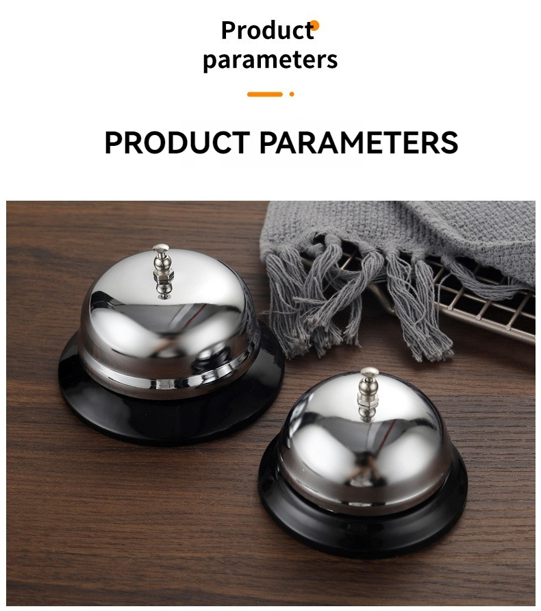 2 Packs 3.35 Inch Diameter With Metal Anti-Rust Construction, Ringing, Durable, Desk Bell - View #5