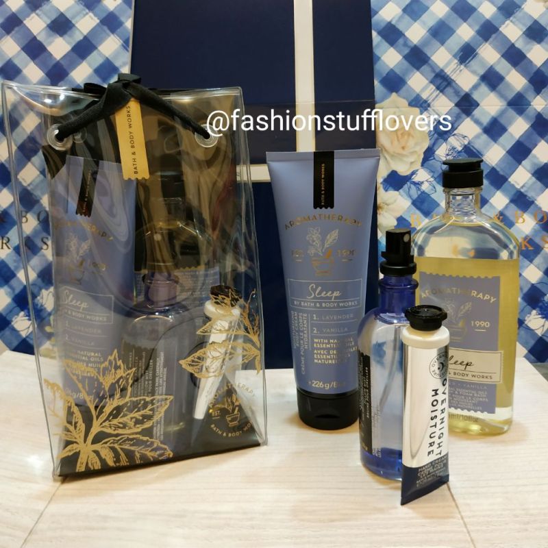 Buy Special Bath and body works Sleep Aromatherapy LAVENDER VANILLA gift bag set Singapore