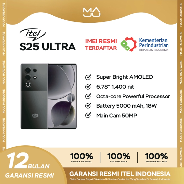 Itel S25 Ultra 8/128 GB - Garani resmi Harga 2,081,000 rupiah*Gratis Ongkir