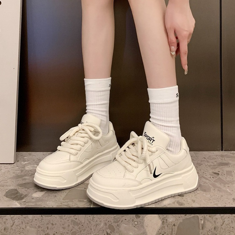 Giầy thể thao nữ hottren 2024 nhẹ nhàng đế 4cm,giầy đế bánh mỳ siêu nhẹ dành cho nữ