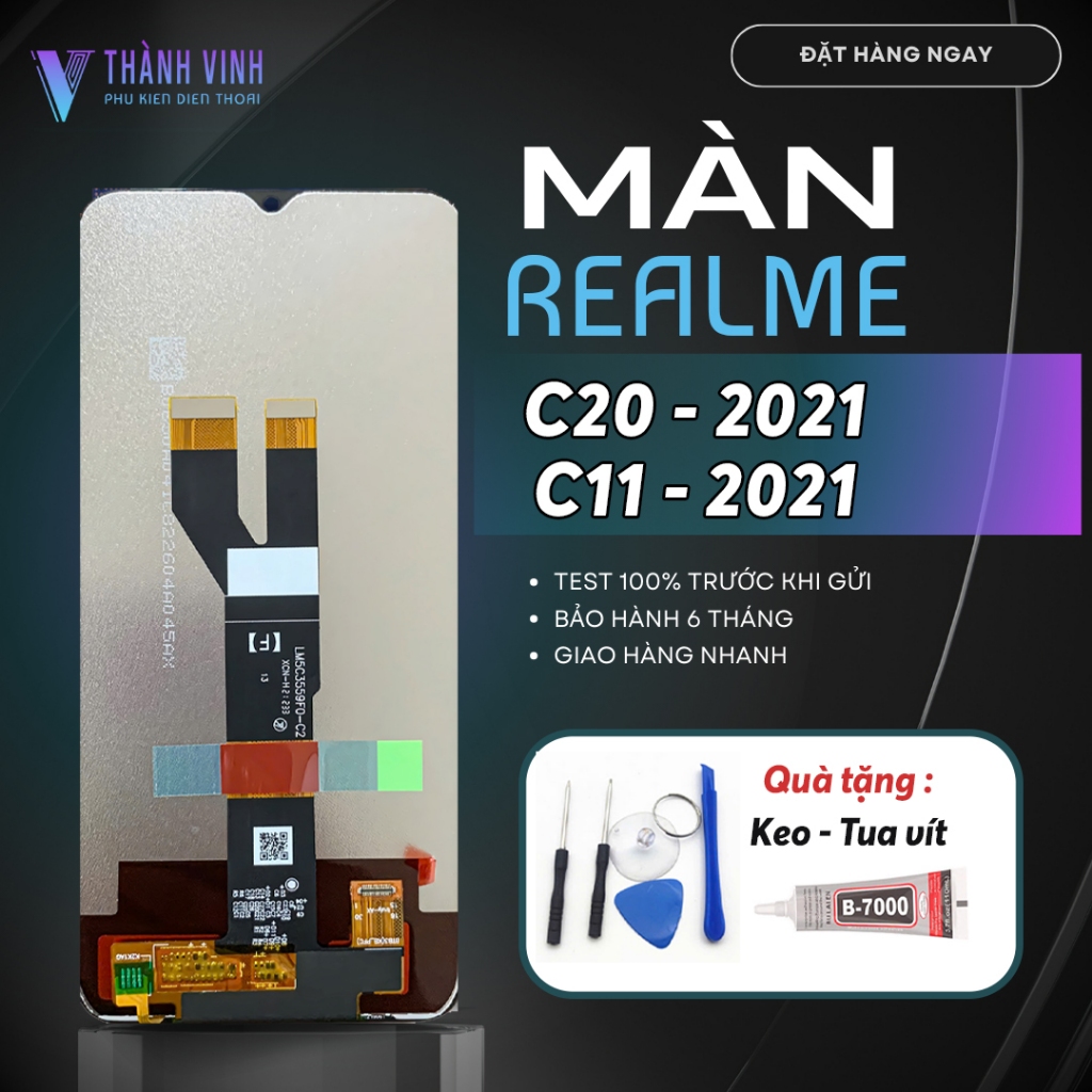 Realme C20 - 2021 / C21 / C11 (2021) Phone Screen - High Quality, Comes with Specialized Adhesive & Repair Kit
