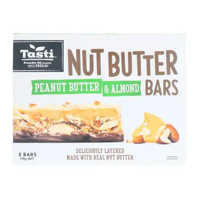 [ Bundle of 2 ] Tasti Nut Peanut Butter And Almond Bars- by Optimo Foods