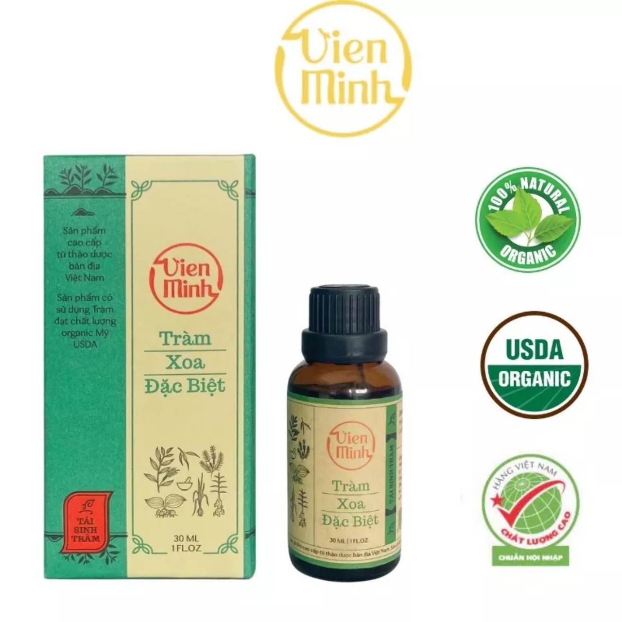 Tinh Dầu Tràm Xoa Đặc Biệt Lọ 15ml 30ml 60ml 100ml hàng chuẩn công ty Viên Minh