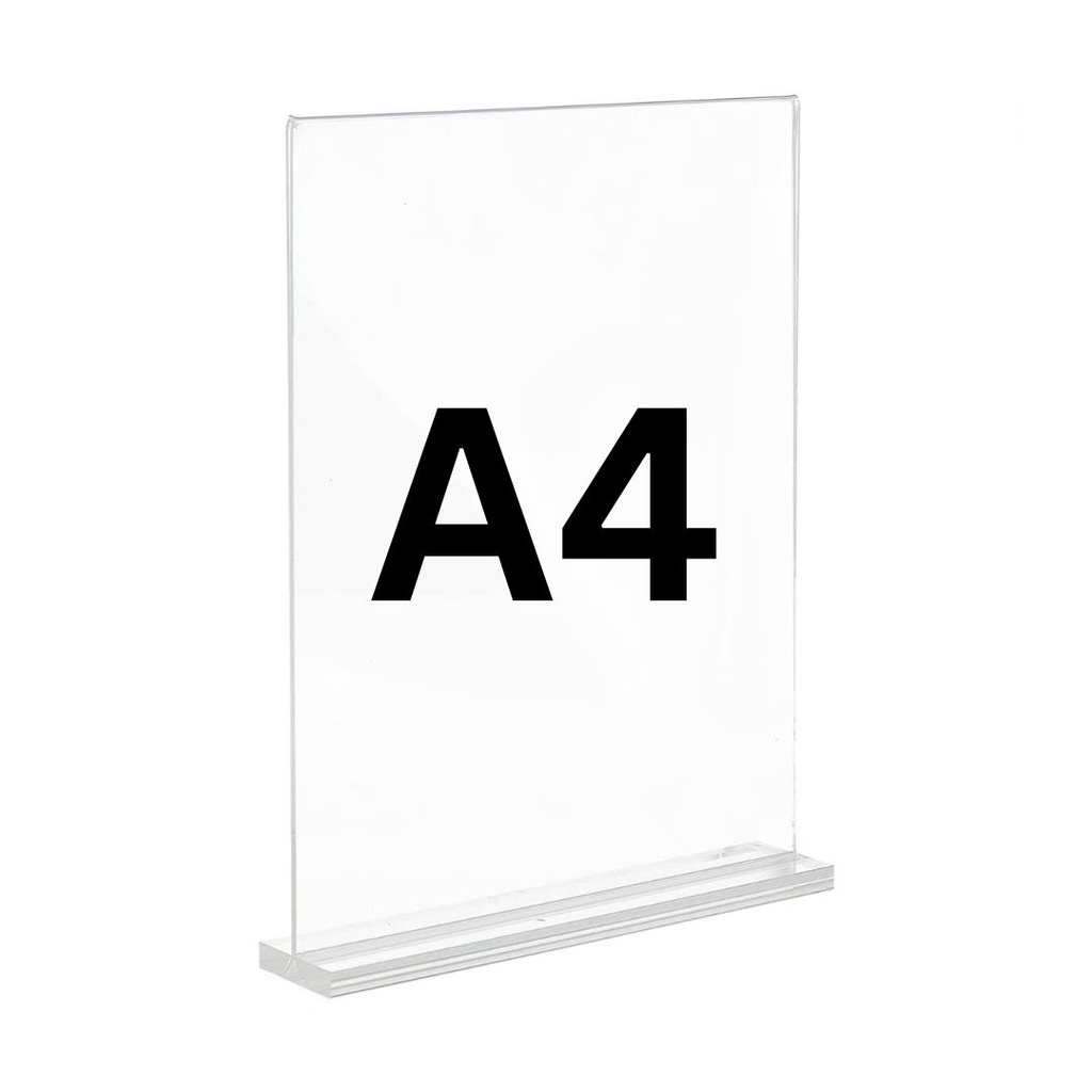 Menu Mica Standee Tentcard Quét QR Quảng Cáo Để Bàn A4 A5 A6 - Đế Trong Suốt menumica