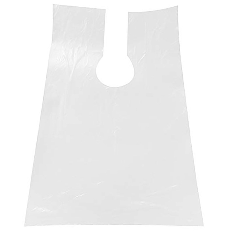 (BKSM) 100Pcs PE Apron Disposable Long Barber Cloth Perm Hair Salon Haircut Hairdressing Cape Shawl 60X90Cm