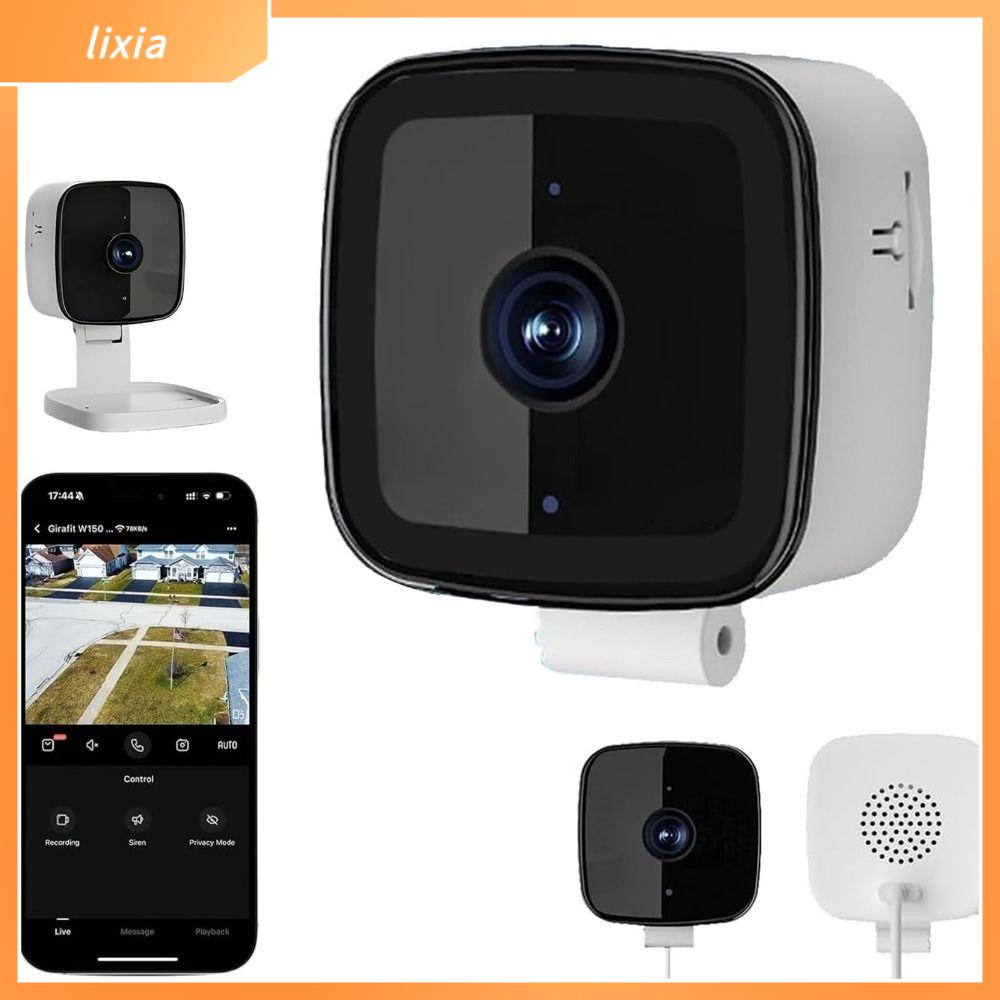LIXIA Tầm nhìn ban đêm màu sắc Camera an ninh cửa sổ 2K Phát hiện chuyển động Ghi âm 24/7 Camera không dây 360 độ Không có điểm mù Thu phóng 5X Camera giám sát Dành cho thú cưng tại nhà