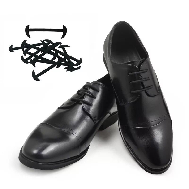 AL 12pcsset Leather Silicone Shoelaces sneakers shoes lace Lazy No Tie Shoelaces Elastic Silicone ShoeLace Suitable Unisex laces