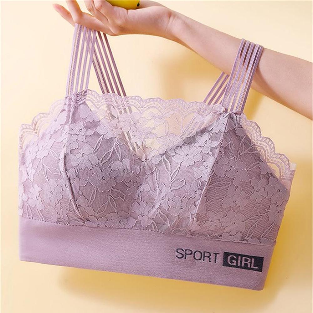 Ren Liền Mạch Bralettes kích thước lớn Áo ngực thể thao Với miếng đệm ngực V Hình Dạng bờ lưng xinh đẹp Áo Lót Vest Không Dây Brassiere mềm mại thoải mái Của Phụ Nữ Đồ Lót nội y nữ