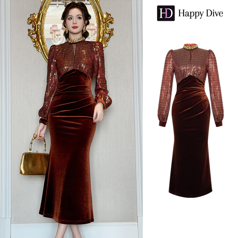 Happy Diva เดรสผู้หญิง เดรสสีแดง เดรสหางปลา เดรสกำมะหยี่ เดรสทำงาน เดรสไฮโซ เดรสวินเทจ เดรสออกงาน เดรสปาร์ตี้ ชุดราตรี 21622 ราคา 1,499 บาท*ส่งฟรี
