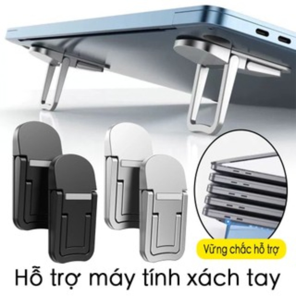 mini laptop giá đỡ thiết kế gọn gàng, bàn phím ẩn tiện lợi, vững chãi chân đế, bền bỉ chịu nhiệt, dễ gập mang, mọi dòng laptop tương thích, văn phòng và làm việc bên ngoài hoàn hảo