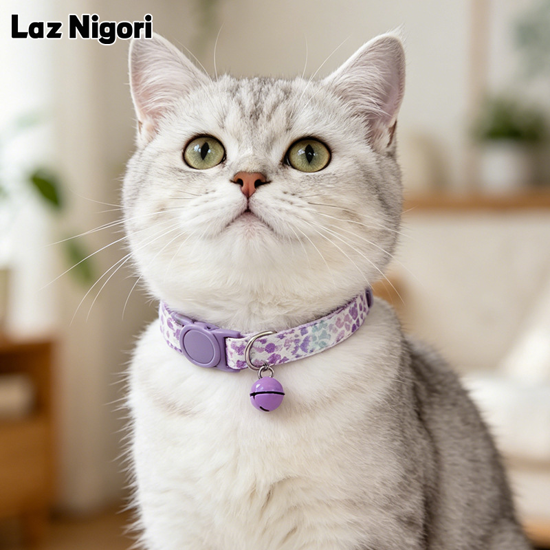 Laz Nigori Stylish Adjustable Cat Collar with Safety Buckle and Bell, Breathable Design for Comfortable Wear ราคา 56 บาท*ส่งฟรี