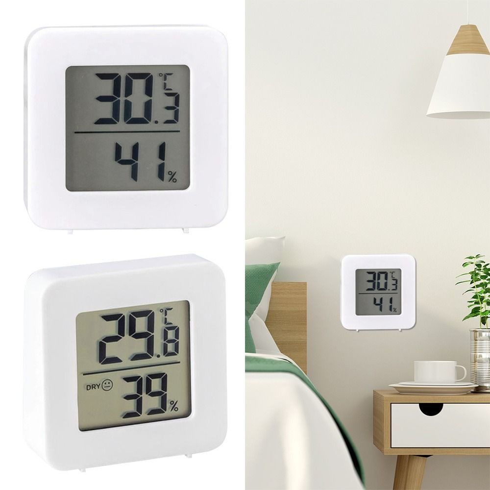 TI9P Độ chính xác cao Nhiệt kế kỹ thuật số Mini LCD Máy đo độ ẩm Di động Phòng em bé Máy đo độ ẩm nhiệt Hộ gia đình