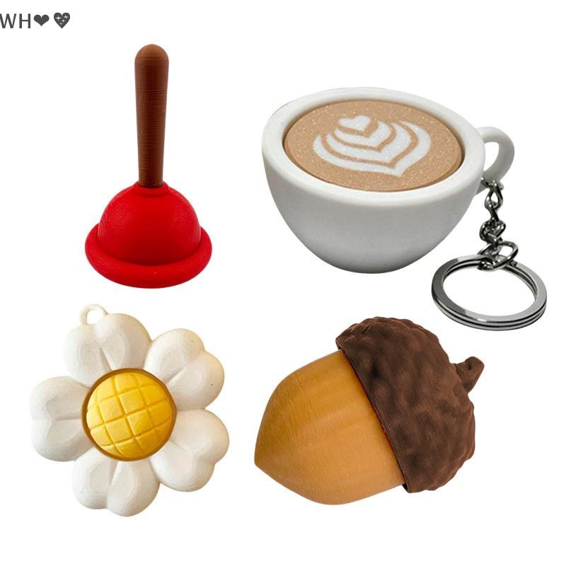 Tx 💓 🧧 🏮 Acorn Clicker Fidget Toy 1Pc Keychain Fingertip Anxiety Relief Button for School Office Car Accessories ราคา 34 บาท*ส่งฟรี