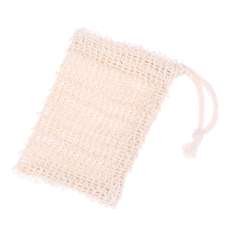 [qiuq] Cotton Linen Soap Saver Pouch Bar Túi tẩy tế bào chết Net lưới cho người giữ vòi hoa sen