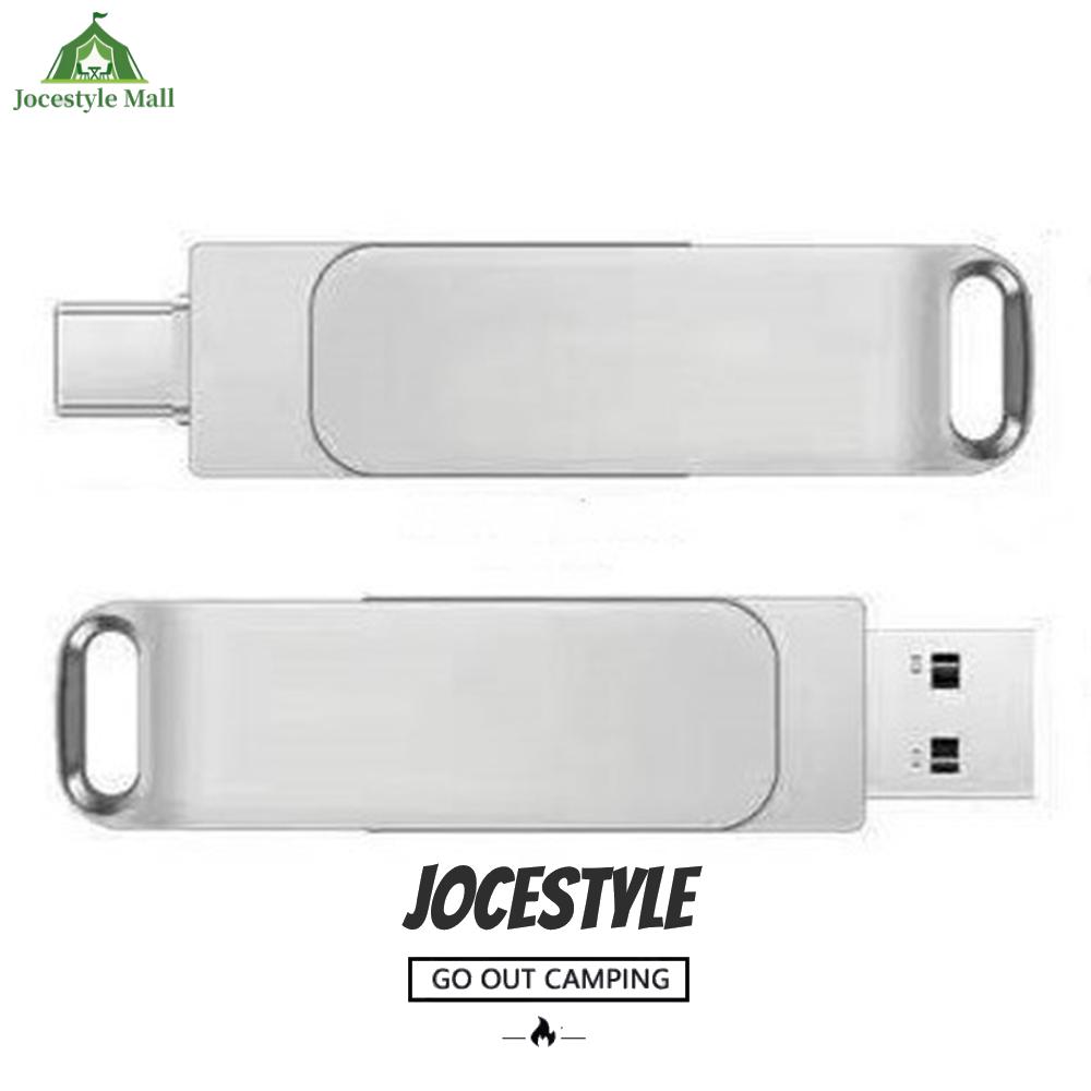 [Jocestyle Mall] Usb C Flash Drive Metal Housing Swivel Design Waterproof Jump Drive for PC Smartphone Tablet PC Mac ราคา 206 บาท*ส่งฟรี