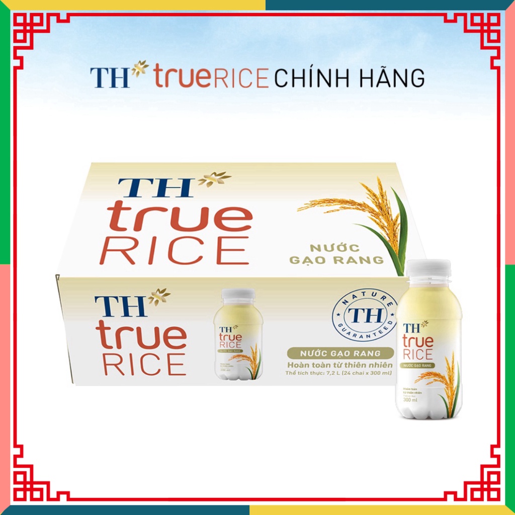1 Thùng nước khoáng gạo rang TH True Rice 300ml 300ml x 24  Đại lý Ngọc