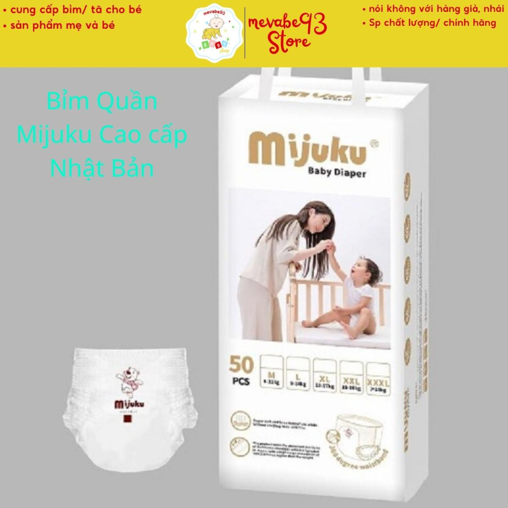 Bỉm quần/ dán mijuku nội địa trung dán s50/m50/ quầnm50/l50/xl50/xxl50