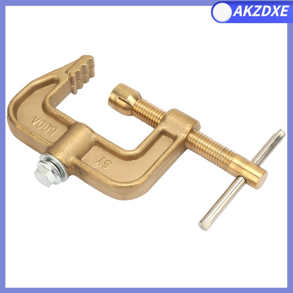 AKZDXE Công suất cao 500A Kẹp đất hàn Thiết kế hình chữ G / kiểu G Chất liệu đồng thau / Đồng thau nguyên chất Kẹp nối đất Bền bỉ Tay cầm chữ T Kẹp đất cho MIG MMA TIG ARC