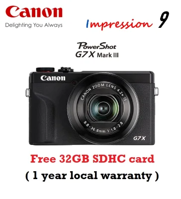 Canon PowerShot G7 X Mark III Digital Camera (Black) Free 32GB card ( 1 year local warranty )