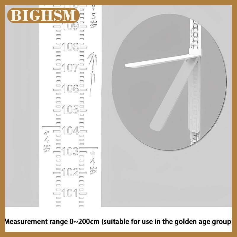 BIGHSM สติกเกอร์ติดผนังวัดความสูง2เมตรสำหรับเด็ก ตกแต่งแผนภูมิการเติบโตที่ถอดออกได้สำหรับห้องนอนเด็กห้องนั่งเล่น