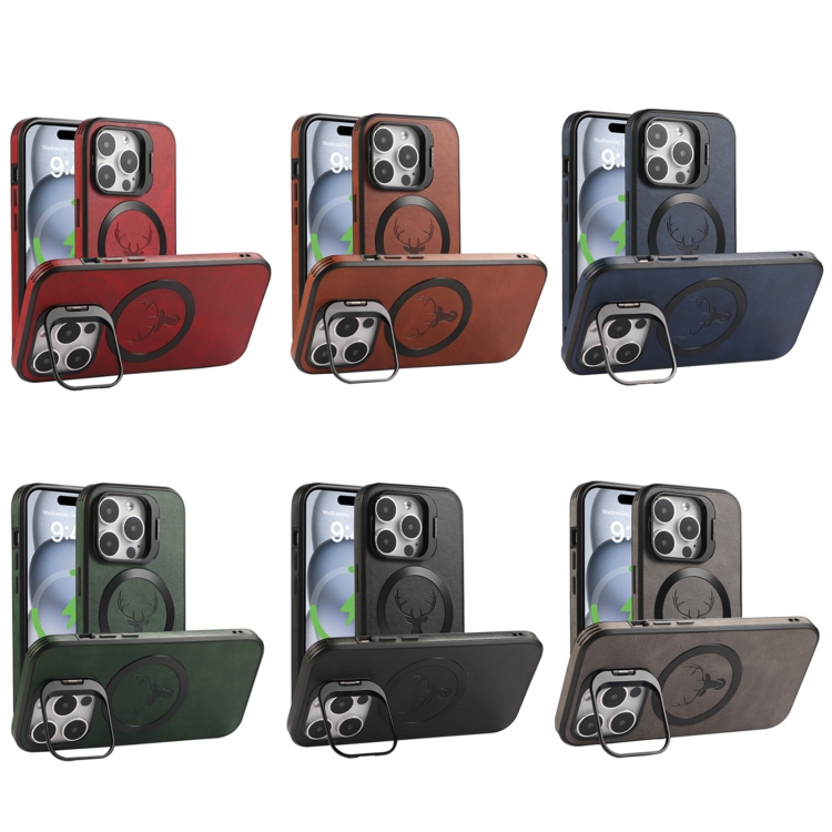 【HZSUNSKY】 Elk Lens Holder Magsafe Shockproof Phone Case For iPhone 12/iPhone 12 Pro/iPhone 12 Pro Max/iPhone 13/iPhone 13 Pro/iPhone 13 Pro Max/iPhone 14/iPhone 14 Pro/iPhone 14 Pro Max/iPhone 15 Pro Max/iPhone 15 Plus