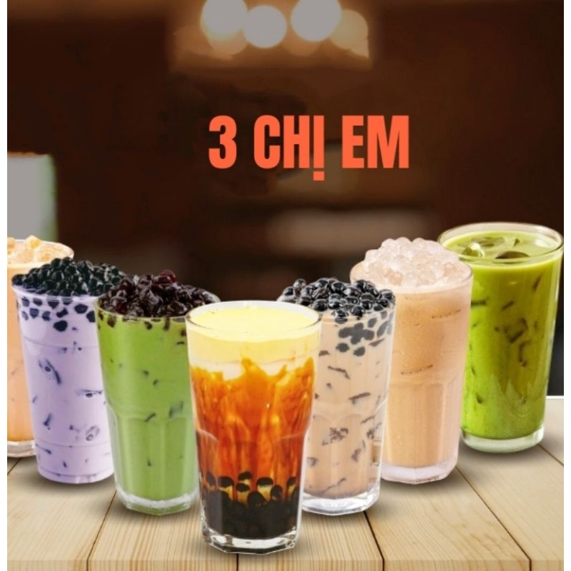Set Trà Sữa Truyền Thống, Ô Long, Thái Xanh, Vị (25 - 40 Ly) Tặng Pudding, Muỗng, Ống Hút Tiệm 3 Chị Em