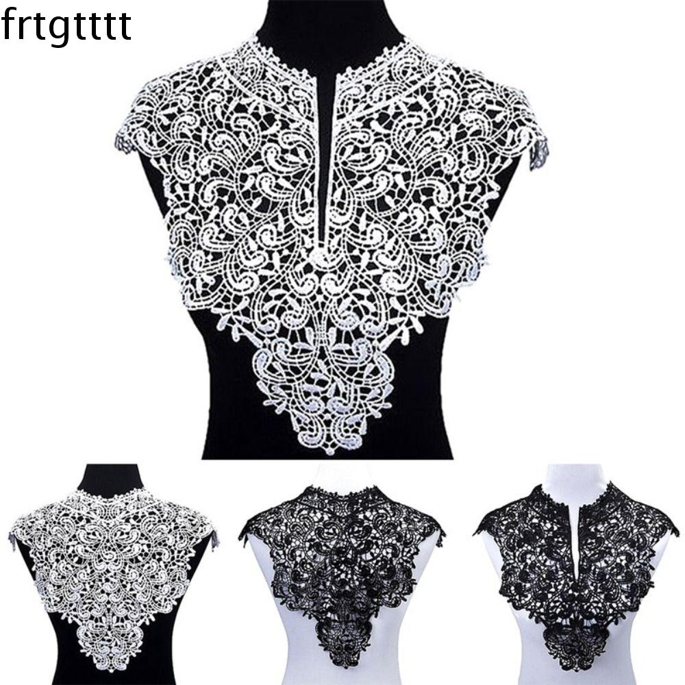 FRTGTTTT Vải Thêu Đường viền cổ áo ren Băng đeo cổ Có thể tháo rời Đường viền cổ áo nữ Thanh lịch Rỗ