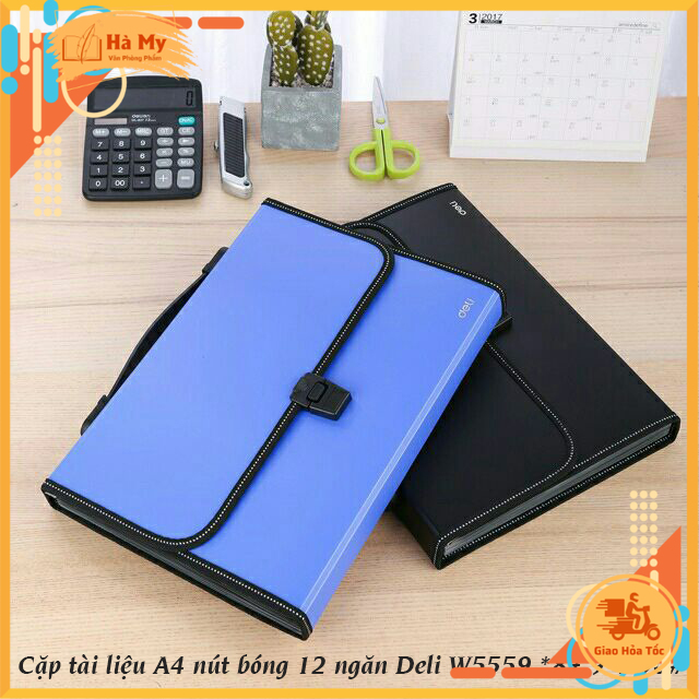 Cặp tài liệu a4 học sinh deli 5559 - 12 ngăn