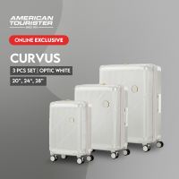 American Tourister Koper Curvus 3Pcs Set (20 24 28 Inch) - Optic White