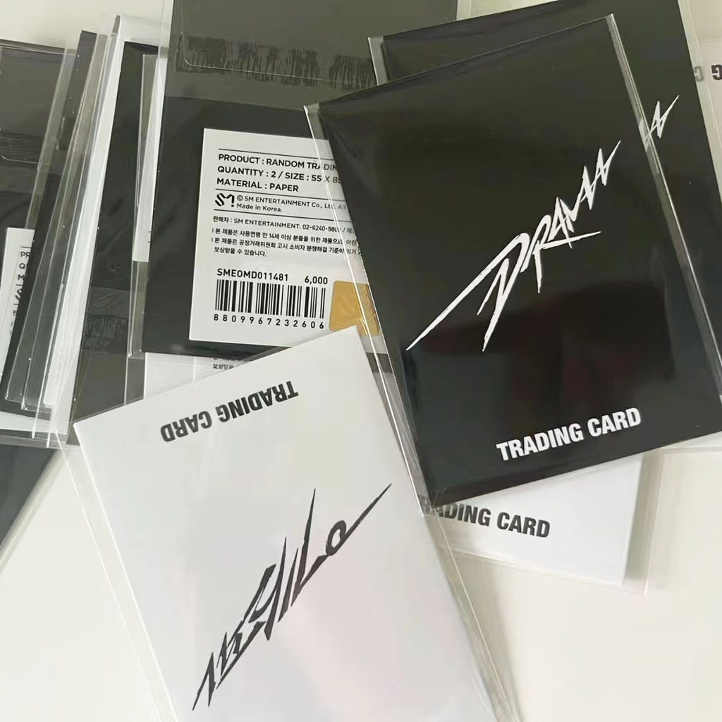 Kpop Aespa Small Card Drama Black and White Random Card Idol Collectible Card Postcard