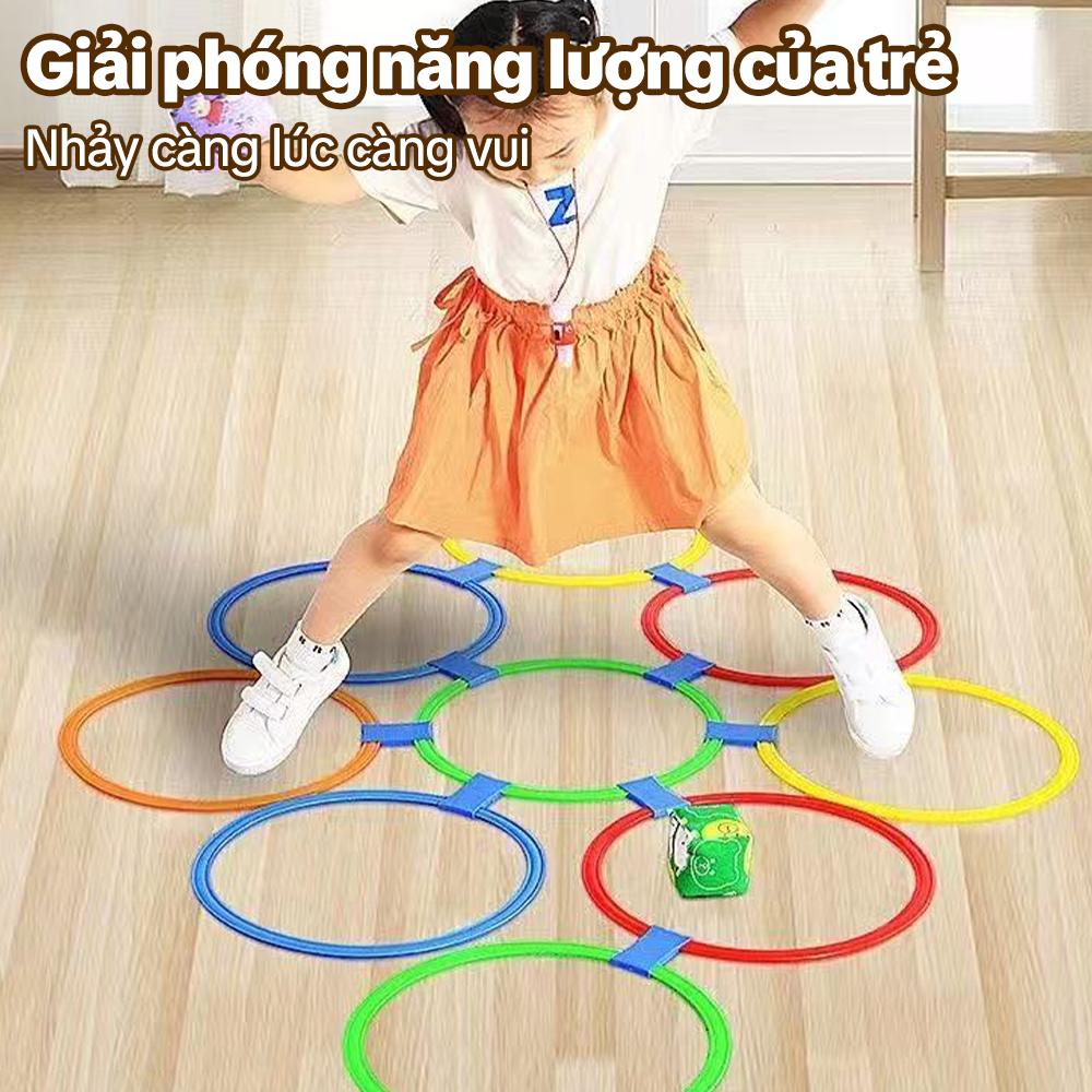 màu sắc rực rỡ, tập trung, phát triển khả năng cân bằng, Bộ vòng nhảy luyện tập cảm giác, dễ ghép nối, vui chơi tại nhà, trẻ em
