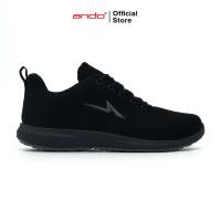Ando Official Sepatu Sneakers Sip 21 Pria Dewasa - Hitam/Hitam