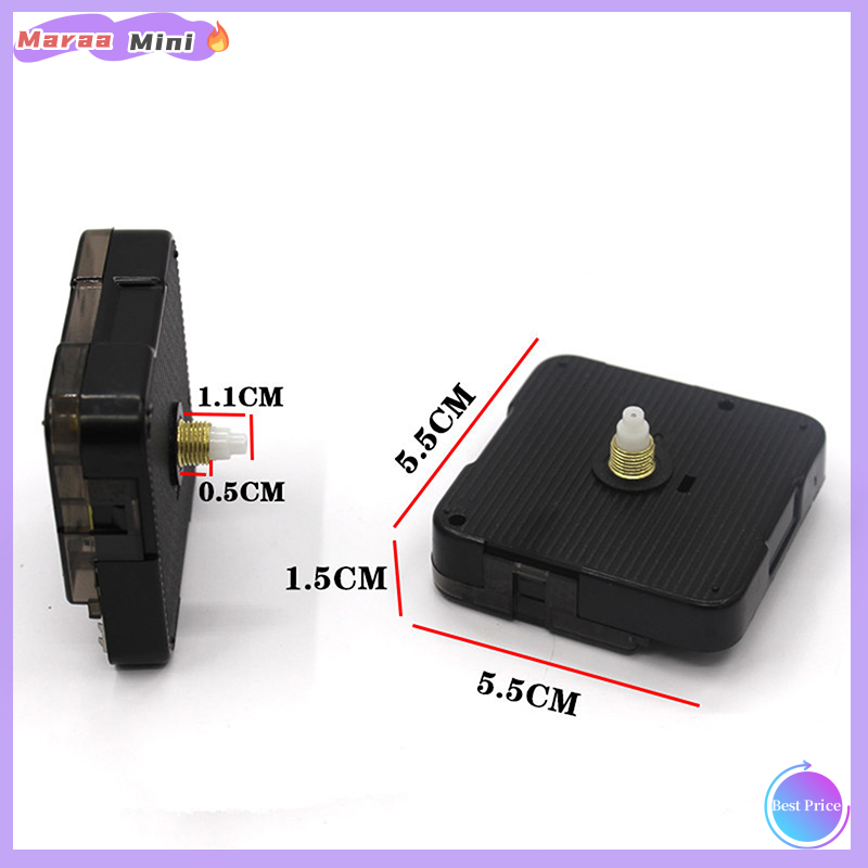 Maraa 1pcs DIY Quartz Black Wall Clock Movement Mechanism Repair Parts Silent