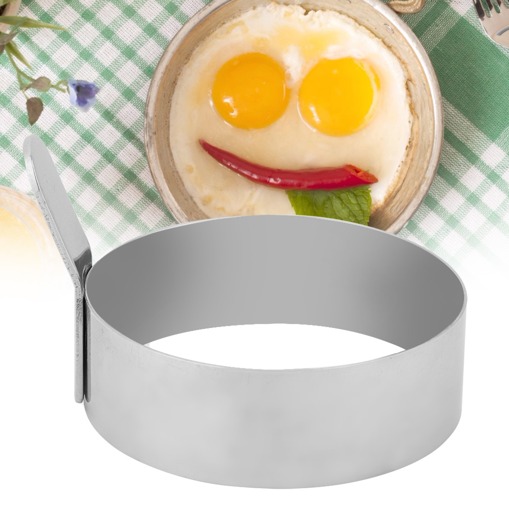 Thép không gỉ Pancake Chiên Trứng Khuôn đánh bóng gương dễ dàng để làm sạch với thiết kế cực sâu cho rau pho mát ham trứng bánh mì