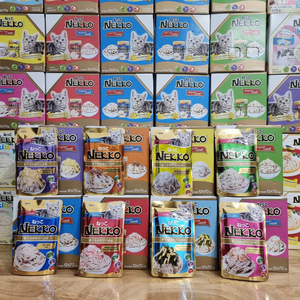 Pate Nekko Jelly dạng thạch cho mèo 70gr/gói 8 Vị