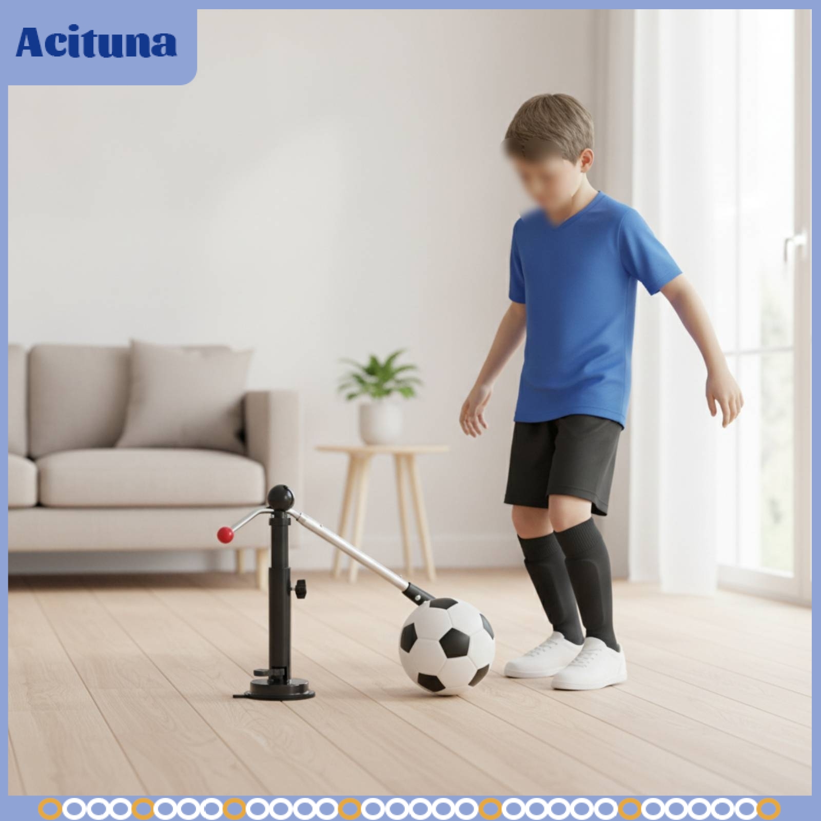 Acituna Height-Adjustable Soccer Training Aid with Suction Cup Compact Football Foot-Skill Training Device for Beginners ราคา 13,106 บาท*ส่งฟรี