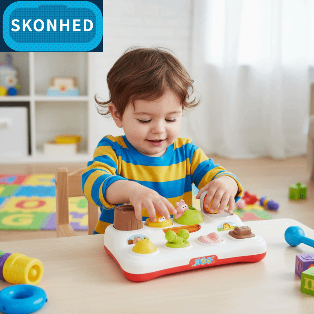 SKONHED พลาสติก ของเล่นมอนเตสซอรี่แบบป๊อปอัพสำหรับเด็ก ธีมสัตว์ พร้อมปุ่ม กล่องสวิตช์ Peekaboo ของเล่นเสริมพัฒนาการสัมผัสปุ่ม ซ่อนและค้นหา กล่องของเล่นสัตว์แบบโต้ตอบ ฝึกฝนทักษะการเคลื่อนไหวละเอียด ราคา 540 บาท*ส่งฟรี