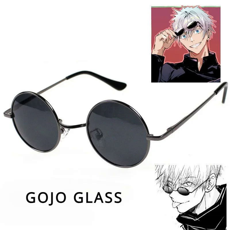 Gojo satoru Kính phim hoạt hình jujutsu kaisen gojo satoru cosplay đen kính Eyewear Sunglasses Chất 